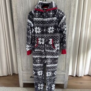 Pajamagram Nordic Fleece Hoodie Pajamas Unisex
